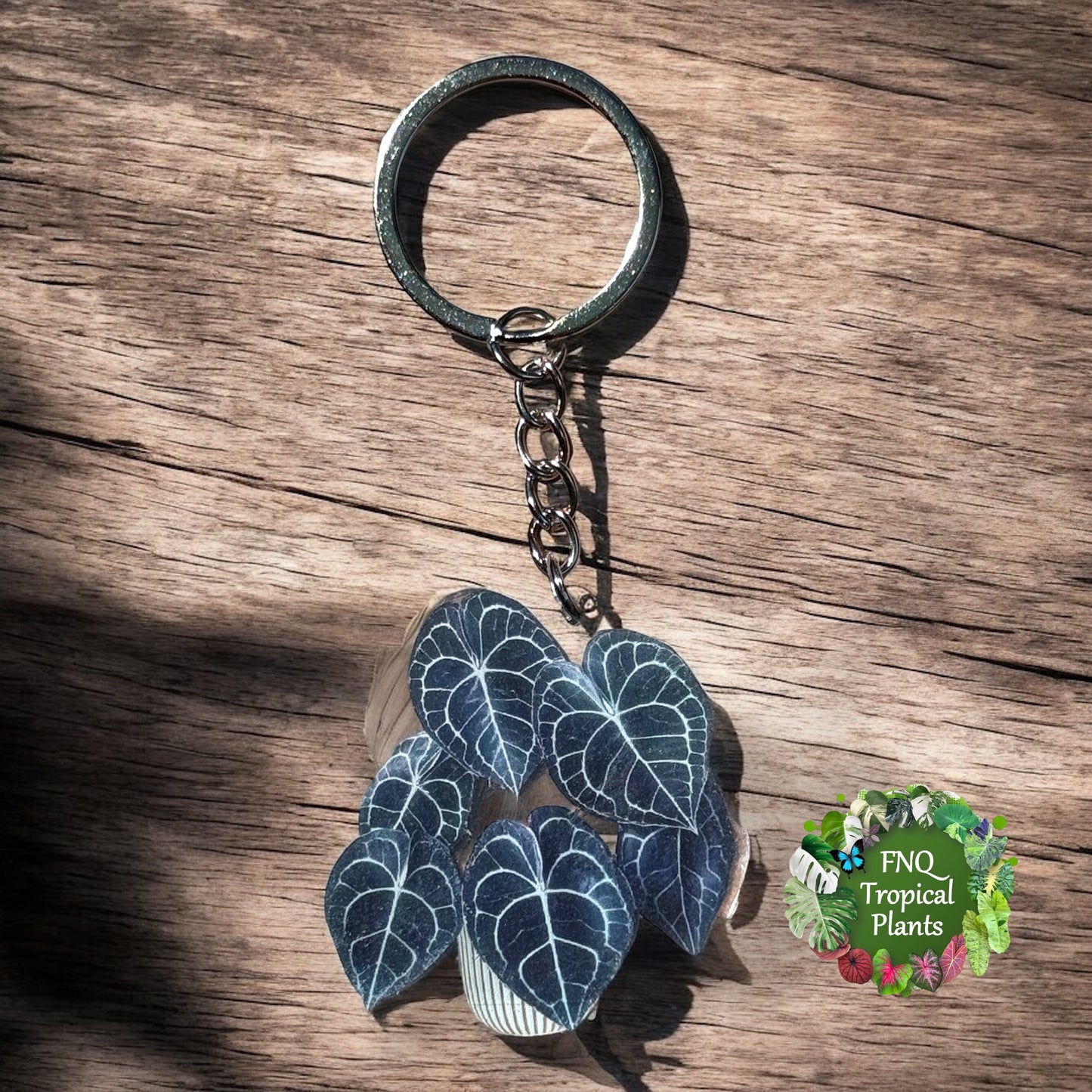 Anthurium Claromervium Dark Form Acrylic Key Ring