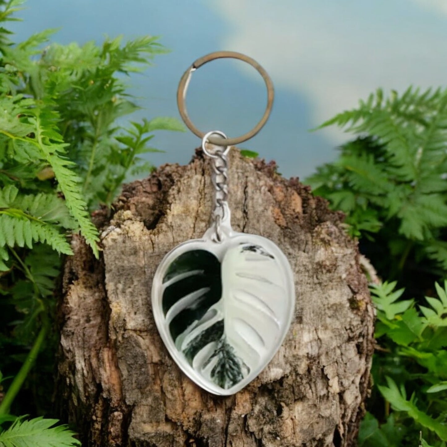 Monstera Borgansia Arcylic Key Ring