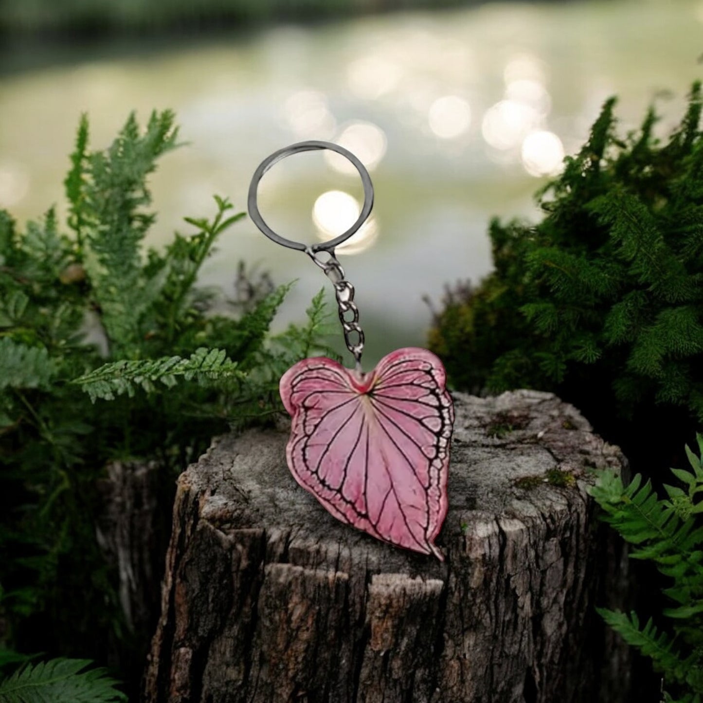 Caladium Thai Beauty Acrylic Key Ring