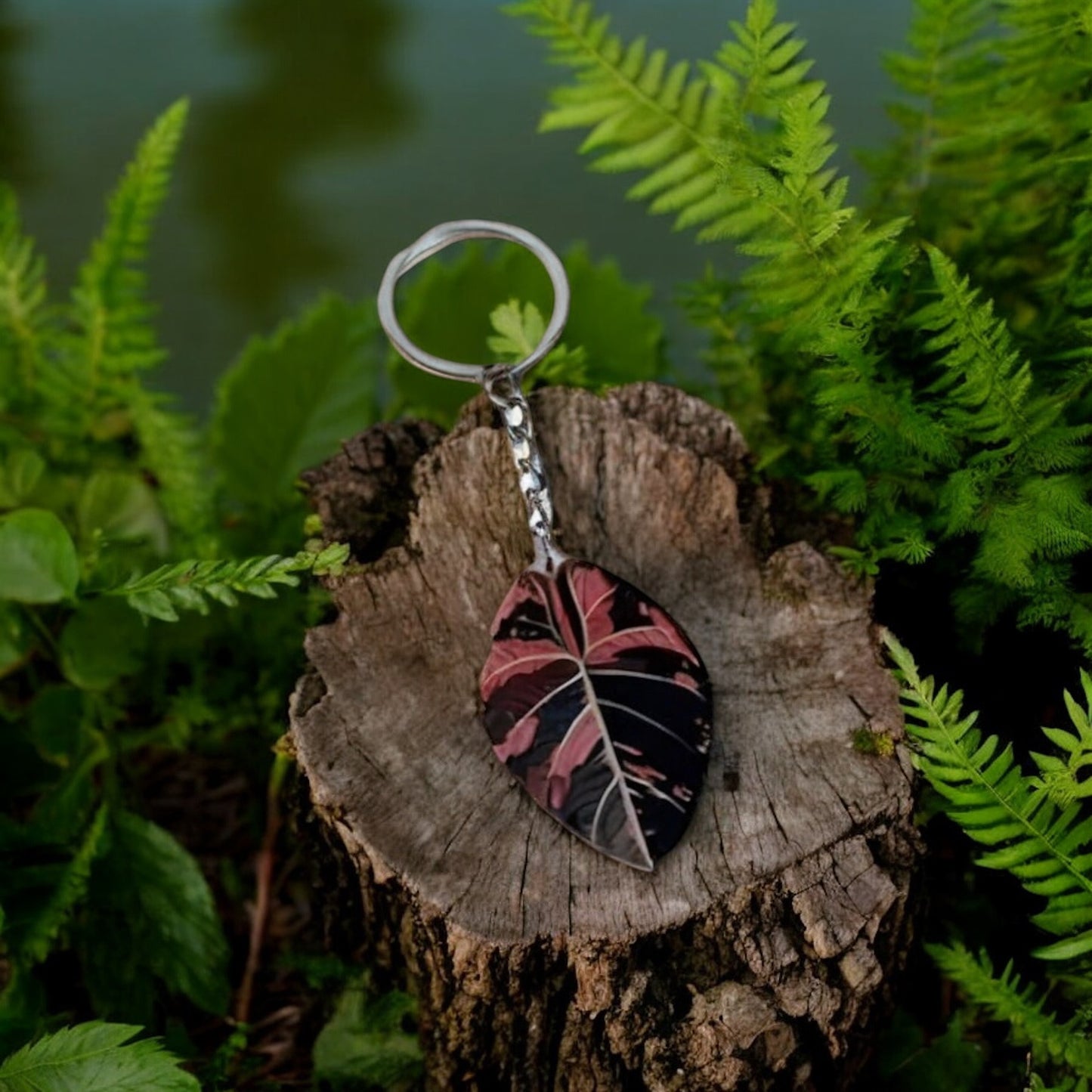 Alocasia Serendipity Acrylic Key Ring